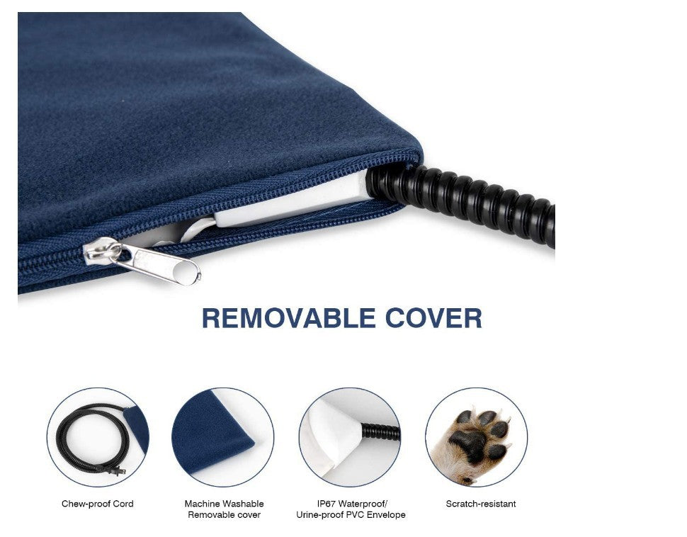 HKM-8619837 Pet Electric Blanket - Small Size 34x44cm, Soft Cloth Material, Lightweight Design