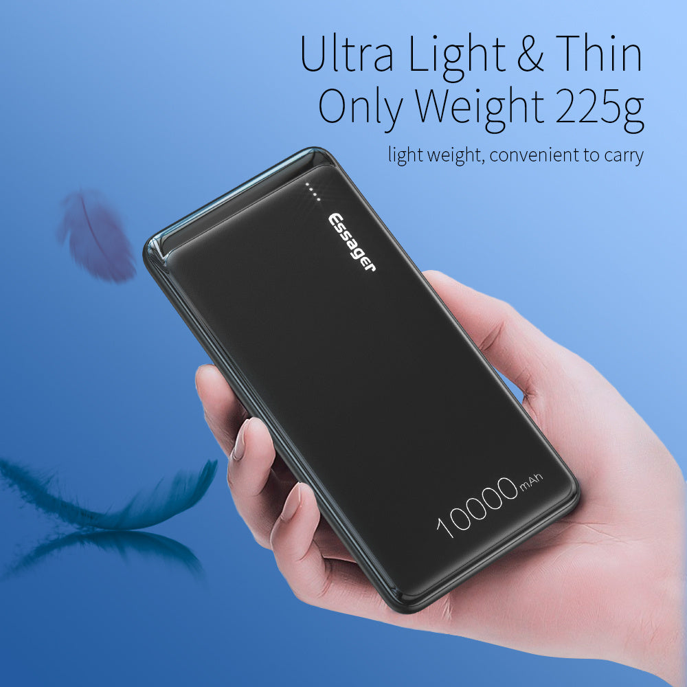 HKM-862035 10000mAh Portable Power Bank with Dual Inputs and Outputs, Multiple Protection Features, Compact Design