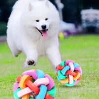 HKM-8620477 Flashing Interactive Dog Ball with Bells - Colorful Chew Toy for Small to Large Dogs