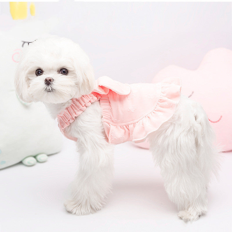 HKM-8620605 Sweet Cotton Suspender Skirt for Small Dogs in Princess Style