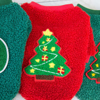 HKM-8621373 Cozy Christmas Fleece Apparel for Small Dogs - Casual Two-Legged Clothing in Various Colors and Sizes