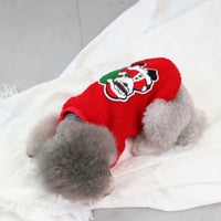 HKM-8621373 Cozy Christmas Fleece Apparel for Small Dogs - Casual Two-Legged Clothing in Various Colors and Sizes