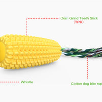 HKM-8621629 Durable Yellow Corn Dog Toy with Sound and No Sound Options for Pets