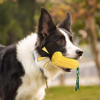 HKM-8621629 Durable Yellow Corn Dog Toy with Sound and No Sound Options for Pets