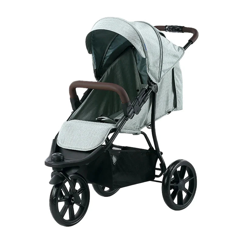 HKM-862163 Luxury Three-Wheel Portable Baby Jogger Stroller for Toddlers and Kids