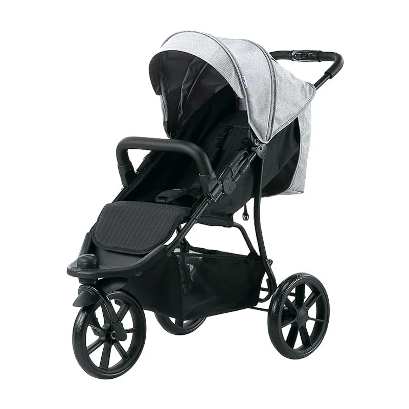 HKM-862163 Luxury Three-Wheel Portable Baby Jogger Stroller for Toddlers and Kids