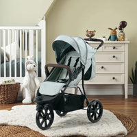 HKM-862163 Luxury Three-Wheel Portable Baby Jogger Stroller for Toddlers and Kids