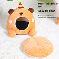 HKM-8622269 Cozy Four Seasons Cat Nest in Cute Shape for Comfortable Resting