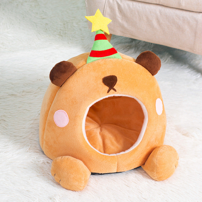 HKM-8622269 Cozy Four Seasons Cat Nest in Cute Shape for Comfortable Resting