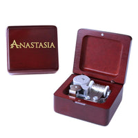 HKM-862227 Hand-Cranked Wooden Music Box with Clockwork Mechanism