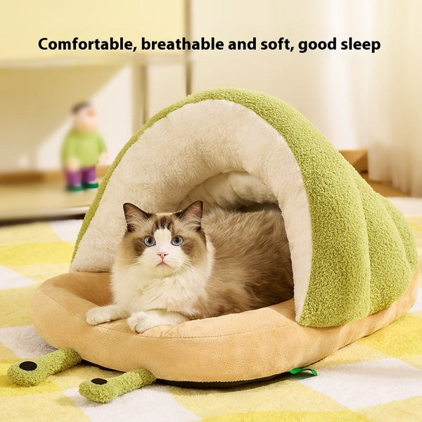 HKM-8623037 Cozy Semi-Closed Snail Slippers Nest for Cats in Multiple Sizes and Colors