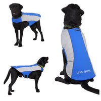 HKM-8623165 Reflective Casual Pet Jackets and Vests for All Sizes - Cotton and Polyester Mix