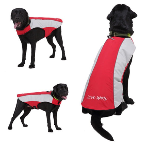 HKM-8623165 Reflective Casual Pet Jackets and Vests for All Sizes - Cotton and Polyester Mix