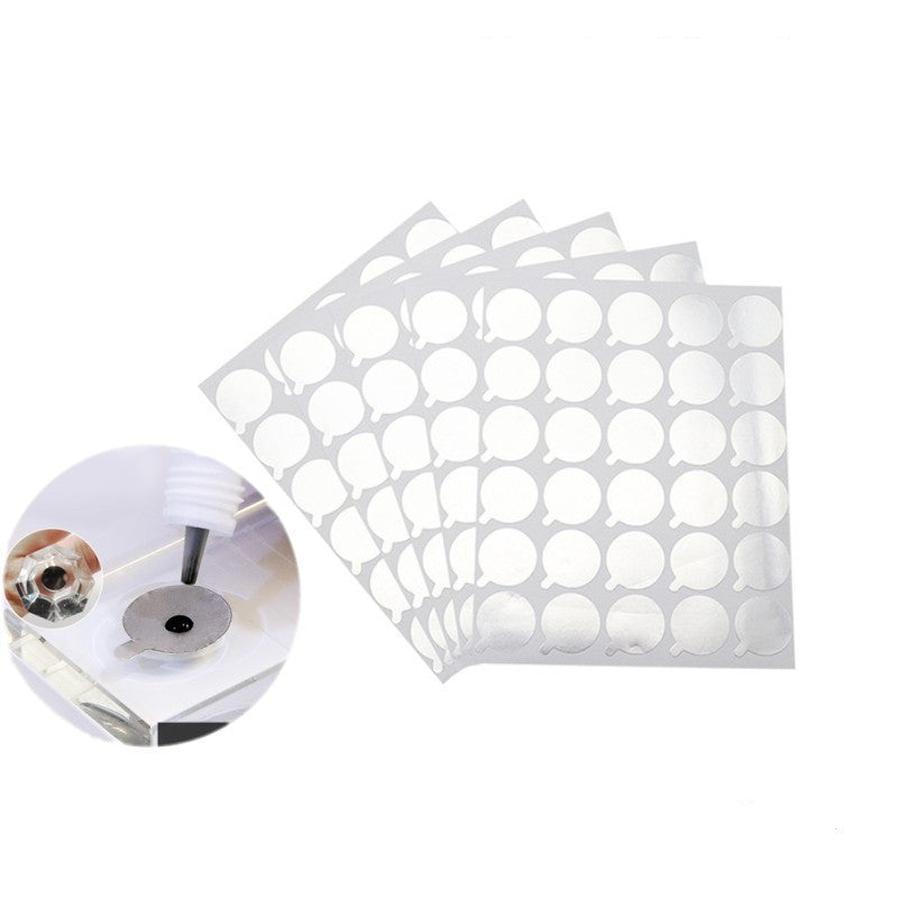 HKM-862355 Aluminum Eyelash Glue Stickers - 30 Stickers per Sheet, 10 Sheets, Diameter 2.0cm