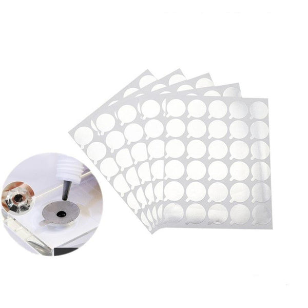 HKM-862355 Aluminum Eyelash Glue Stickers - 30 Stickers per Sheet, 10 Sheets, Diameter 2.0cm