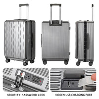 HKM-862355 Custom Logo Hard Shell Carry-On Suitcases in 20, 24, and 28 Inch Sizes