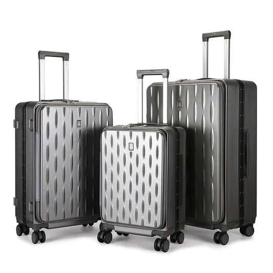 HKM-862355 Custom Logo Hard Shell Carry-On Suitcases in 20, 24, and 28 Inch Sizes