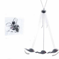 HKM-8623805 Telescopic Hanging Cat Toy with Adjustable Elastic Rope and Swinging Mouse Design