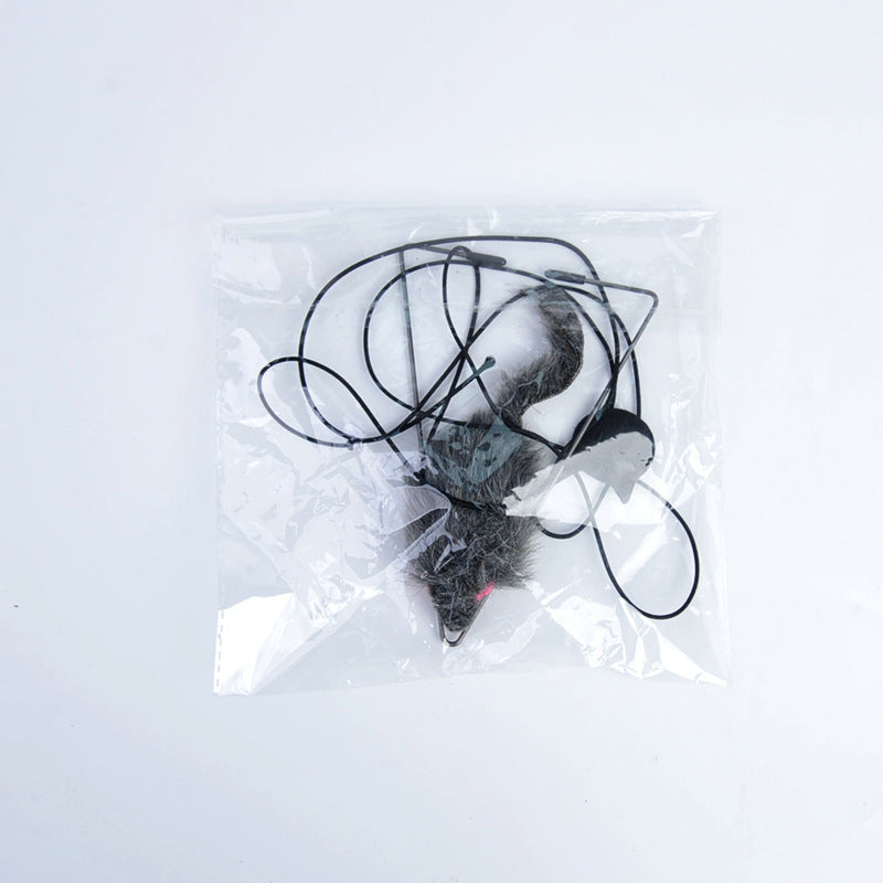 HKM-8623805 Telescopic Hanging Cat Toy with Adjustable Elastic Rope and Swinging Mouse Design