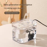 HKM-8624829 Portable Automatic Cat Water Fountain with Transparent Crystal Design