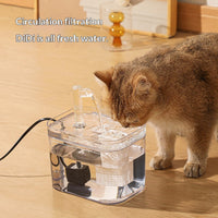 HKM-8624829 Portable Automatic Cat Water Fountain with Transparent Crystal Design