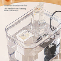 HKM-8624829 Portable Automatic Cat Water Fountain with Transparent Crystal Design
