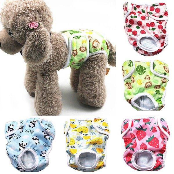 HKM-8625341 Washable Dog Diaper Pants for Extra Small to Extra Large Sizes in Multiple Colors