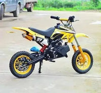 HKM-862547 Automatic 49cc Mini Dirt Bike for Kids - Compact and Fast with Front and Rear Disc Brakes