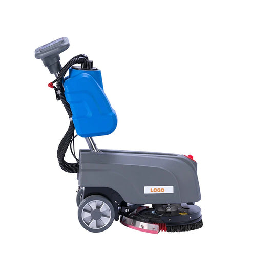 HKM-862547 Compact 24V Electric Walk-Behind Mini Floor Cleaning Machine for Shops and Burnishing
