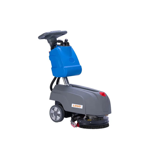 HKM-862547 Compact 24V Electric Walk-Behind Mini Floor Cleaning Machine for Shops and Burnishing