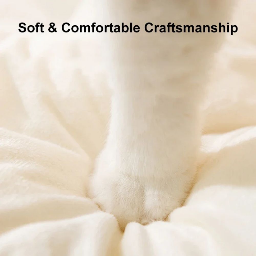 HKM-8626237 Cozy Winter Cat Tent Soft Nest Bed for Deep Sleeping Pets