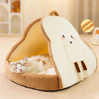 HKM-8626237 Cozy Winter Cat Tent Soft Nest Bed for Deep Sleeping Pets