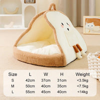 HKM-8626237 Cozy Winter Cat Tent Soft Nest Bed for Deep Sleeping Pets