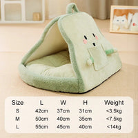 HKM-8626237 Cozy Winter Cat Tent Soft Nest Bed for Deep Sleeping Pets