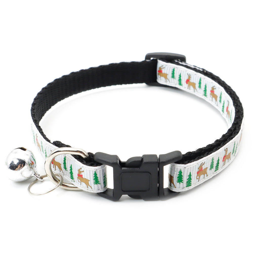 HKM-8626749 Christmas Bell Dog Collar Decoration in Light Green, Green, White, and Red Variants