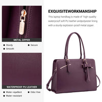 HKM-862675 Large PU Laptop Tote Bag for 15.6 Inch Devices - Versatile Work Shoulder Bag with Briefcase Accessories