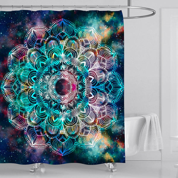 HKM-862675 Mandala Starry Sky Waterproof Polyester Shower Curtain - Multiple Sizes Available