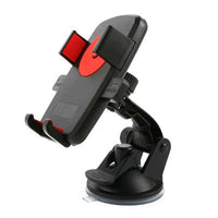 HKM-862675 Universal Windshield and Dashboard Phone Holder with Adjustable Lock and Versatile Mounting Options