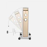 HKM-862739 Oil Filled Radiator Electric Heater with Humidifier, Adjustable Thermostat, Remote Control, and Tip-Over Protection