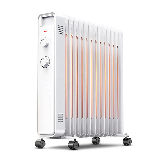 HKM-862739 Oil Filled Radiator Electric Heater with Humidifier, Adjustable Thermostat, Remote Control, and Tip-Over Protection