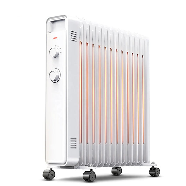 HKM-862739 Oil Filled Radiator Electric Heater with Humidifier, Adjustable Thermostat, Remote Control, and Tip-Over Protection