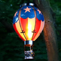 HKM-862739 Solar Powered Outdoor Hot Air Balloon Lantern for Garden and Holiday Decor 30cm