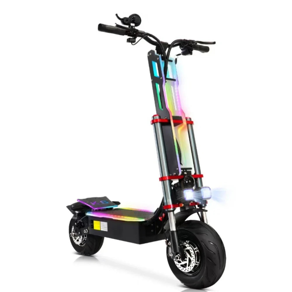 HKM-862995 Dual-Wheel Electric Scooter K8, 6000W Motor, 60V 38Ah Battery, Foldable, 80-100km Range, Waterproof, Full Suspension