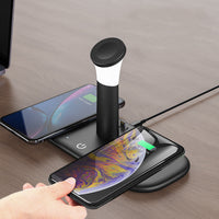 HKM-862995 Wireless Charger for iPhone & Apple Watch - Universal Compatibility, Multiple Output Options, Black/White