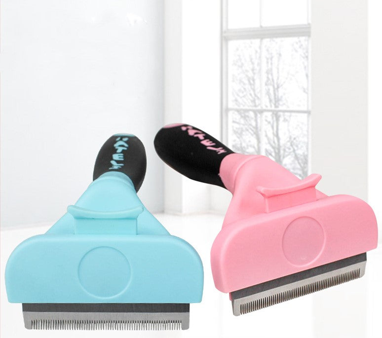 HKM-8630333 Cats and Dogs Universal Stainless Steel Comb Brush - Small & Large, Blue & Pink Options