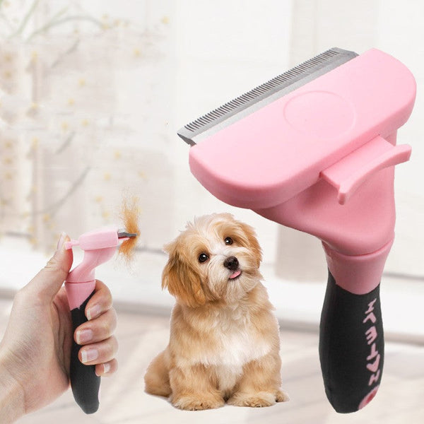 HKM-8630333 Cats and Dogs Universal Stainless Steel Comb Brush - Small & Large, Blue & Pink Options