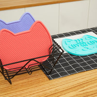 HKM-8630717 Dog Licking Mat with 3D Texture for Slower Eating and Dental Health, Non-Skidding Silicone Feeding Bowl