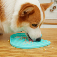 HKM-8630717 Dog Licking Mat with 3D Texture for Slower Eating and Dental Health, Non-Skidding Silicone Feeding Bowl