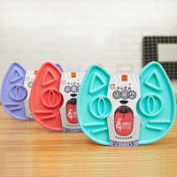 HKM-8630717 Dog Licking Mat with 3D Texture for Slower Eating and Dental Health, Non-Skidding Silicone Feeding Bowl