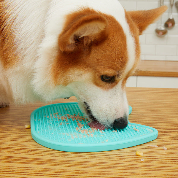 HKM-8630717 Dog Licking Mat with 3D Texture for Slower Eating and Dental Health, Non-Skidding Silicone Feeding Bowl